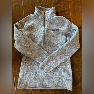 Patagonia Better Sweater Fleece Jacket Women’s XS Burch White (Gray) 1/4 Zip